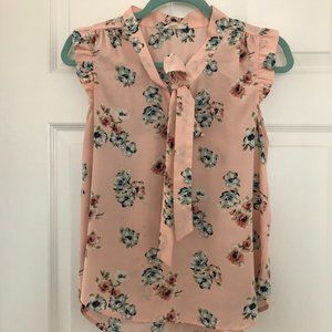 Floral pink blouse